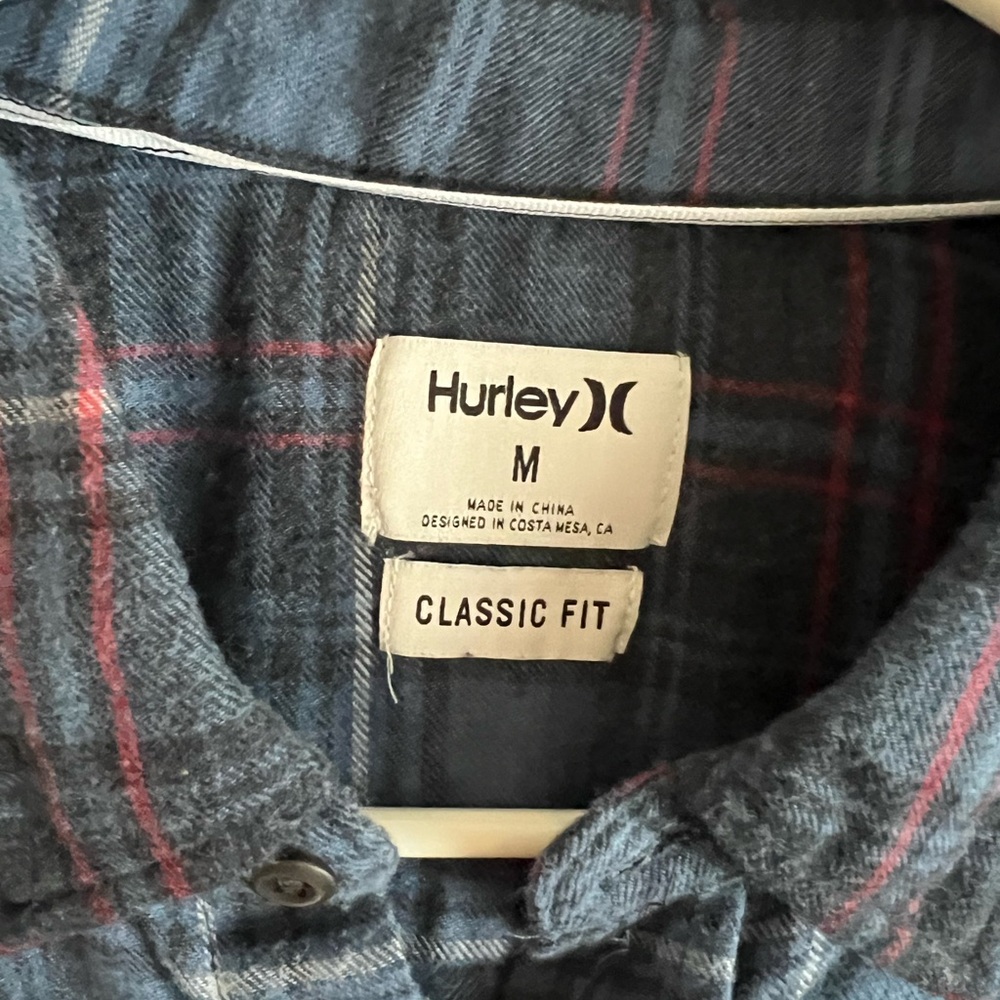 Hurley Blue and Red Plaid Shirt - Picture 5 of 5